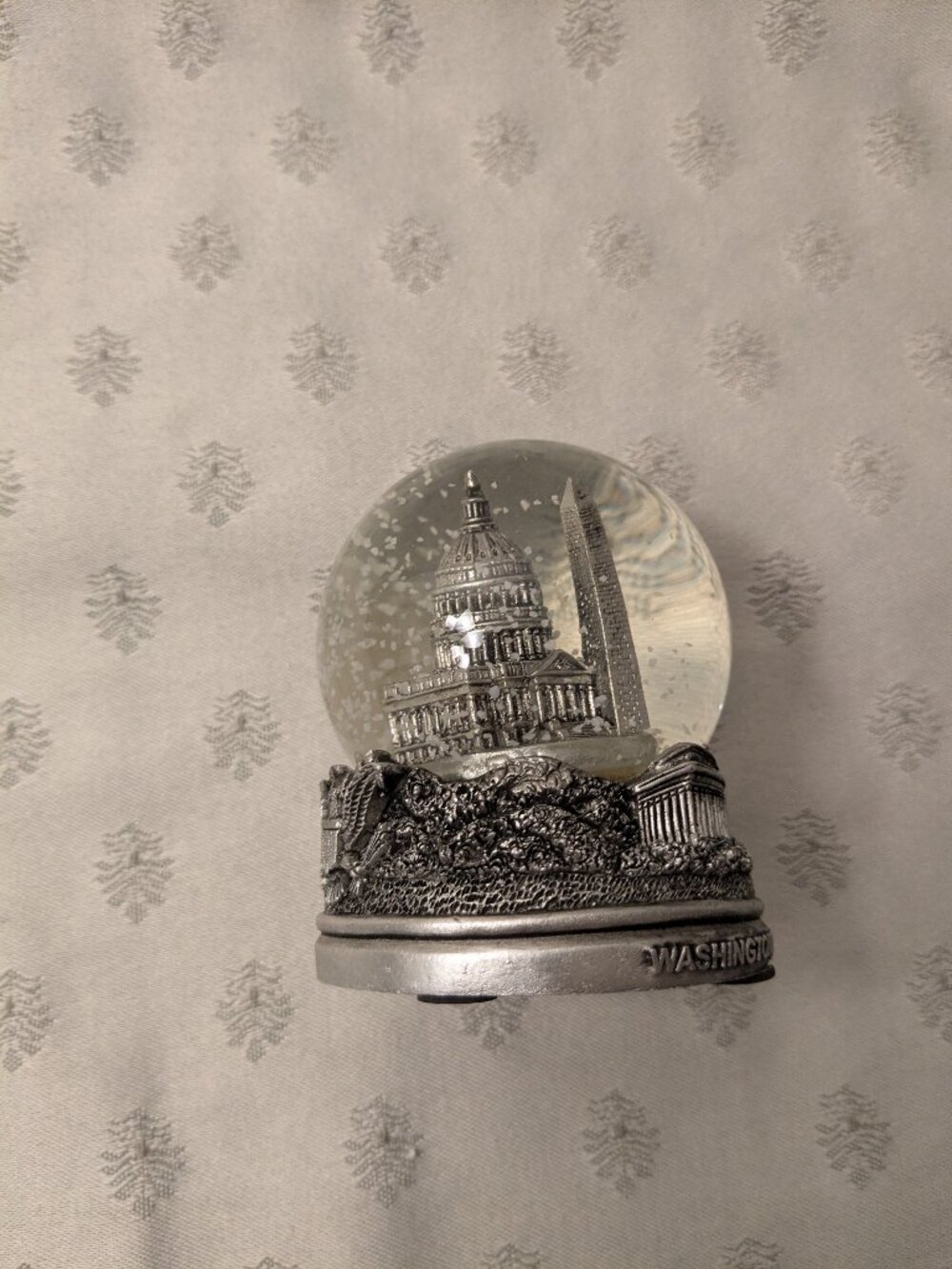 Washington, DC Snowglobe Manufacturing Error - Tilted Inside